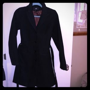 BRAND NEW* H&M black Winter pea coat silk inside